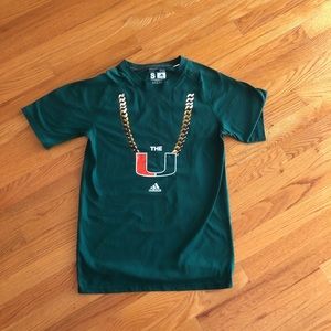 Oversized Adidas University of Miami T-shirt